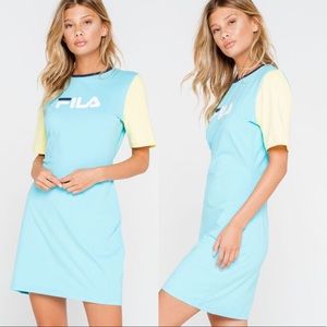 NWT FILA Roslyn T Shirt  Dress Color block
